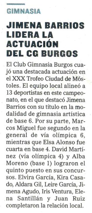 el correo de Burgos club gimnasia burgos Gimnasia Artística