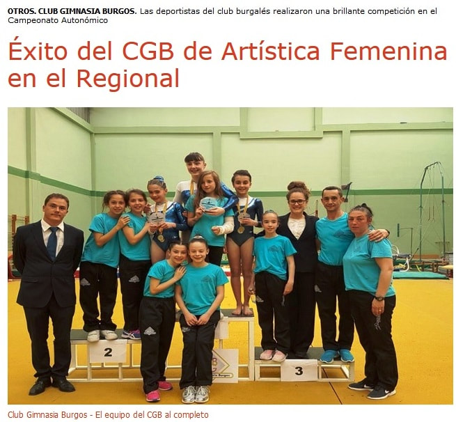 club gimnasia Burgos  G. Artística femenina
