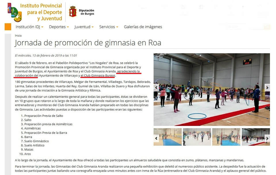el correo de Burgos club gimnasia burgos Gimnasia Rítmica